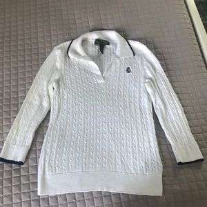 Ralph Lauren white golf/tennis sweater
